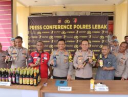 Polres Lebak sita ribuan botol minuman keras cegah kejahatan 