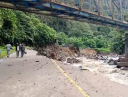 Jalan nasional di Silaing putus total, akses sementara dialihkan