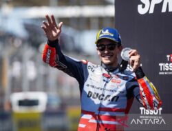 Marc Marquez incar kemenangan usai raih podium sprint race di MotoGP Prancis