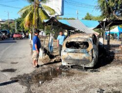 Polisi selidiki kendaraan angkut BBM subsidi tabrak pospol, terbakar