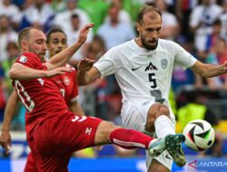 Laga perdana Grup C antara Slovenia kontra Denmark berakhir imbang 1-1