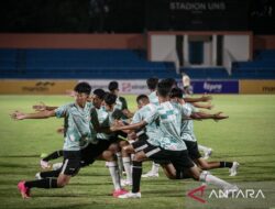 Latihan Timnas Indonesia U-16 jelang laga lawan Filipina