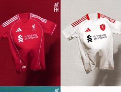 Desain jersey Liverpool 2025/2026 oleh Adidas: Strawberry red & retro